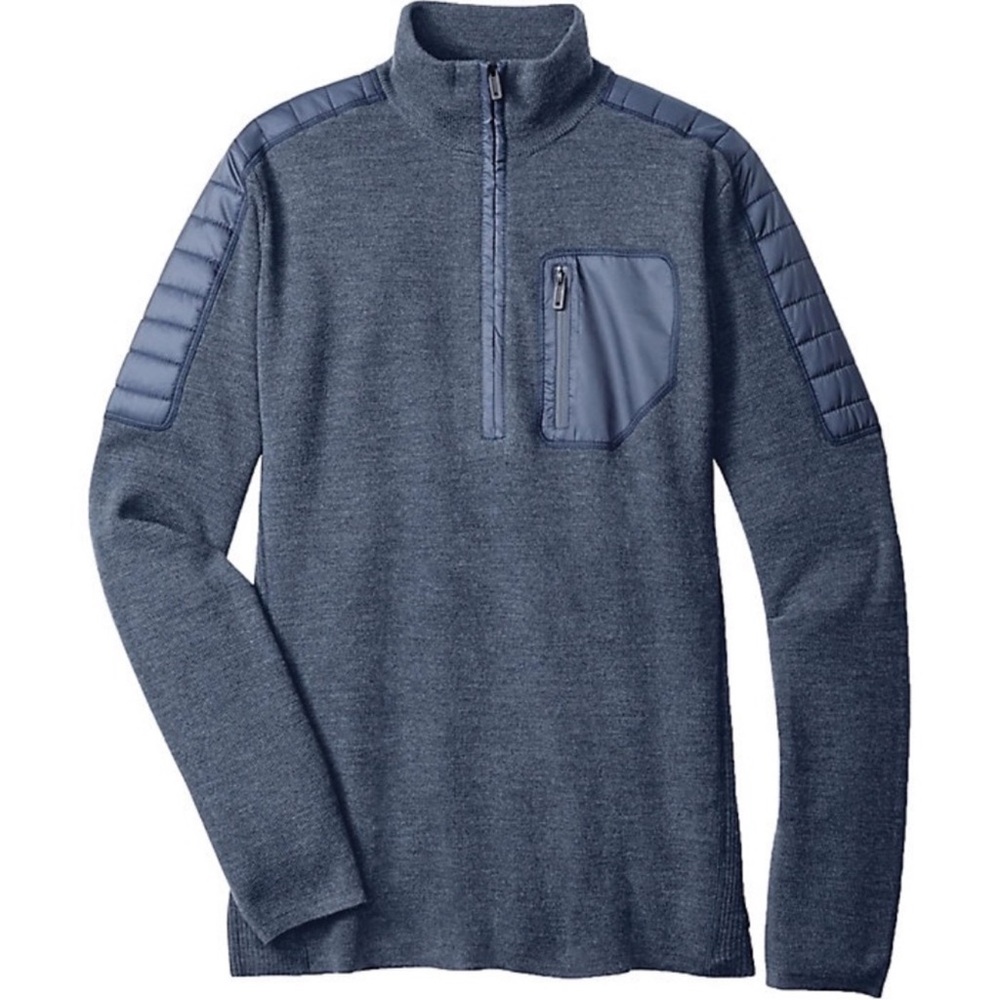 Smartwool Men's Ski Ninja 1/2-Zip Sweater Navy Blue Merino Wool